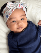 Blue and Orange Floral Headband